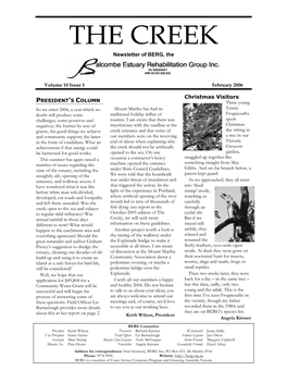 THE CREEK Newsletter of BERG, The