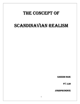 The Concept of Scandinavian Realism