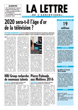 2020 Sera-T-Il L'âge D'or De La Télévision ?