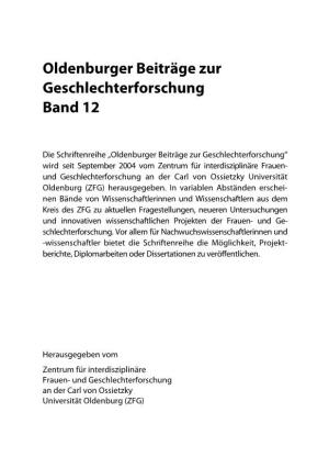 Oldenburger Beiträge Zur Geschlechterforschung Band 12