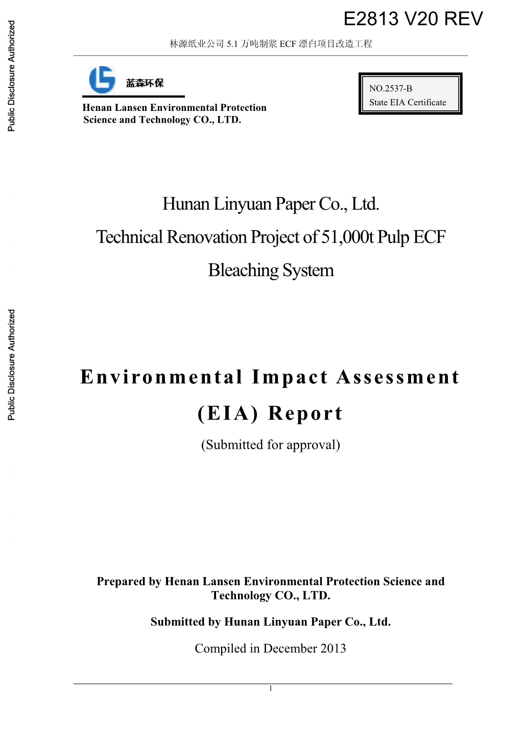 Environmental Impact Assessment