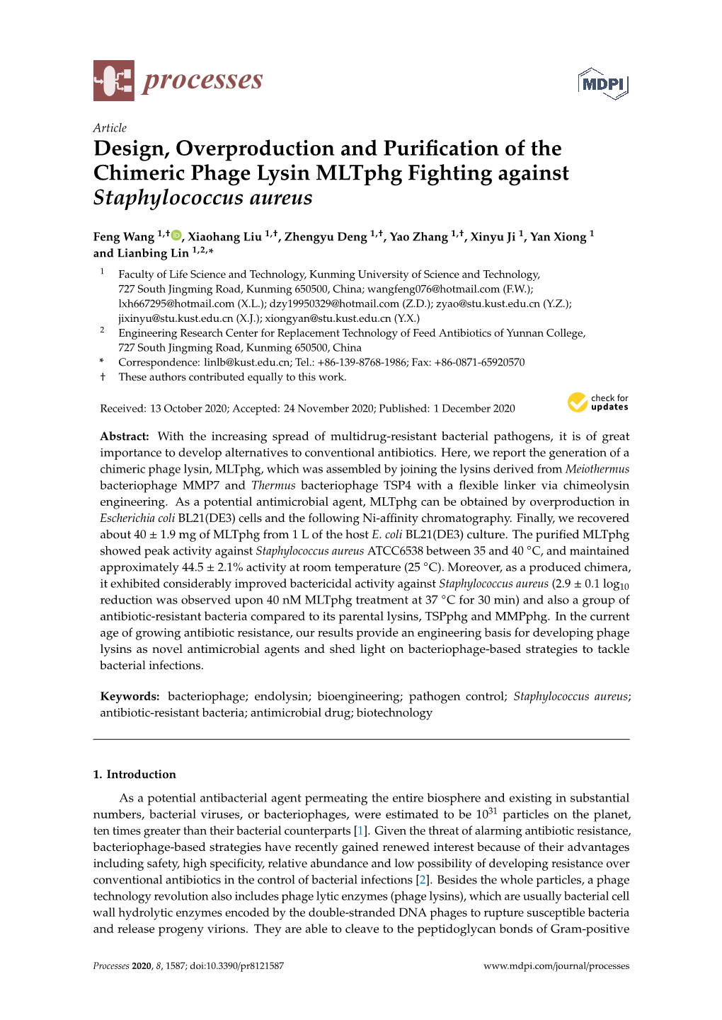 Design, Overproduction and Purification of the Chimeric Phage