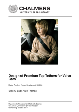 Design of Premium Top Tethers for Volvo Cars
