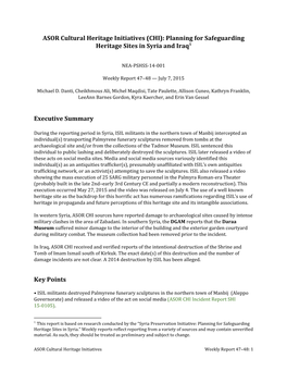 ASOR Cultural Heritage Initiatives (CHI): Planning for Safeguarding