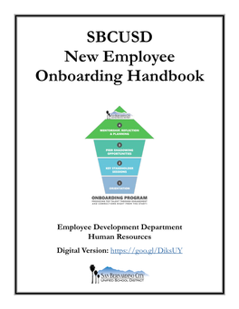 SBCUSD New Employee Onboarding Handbook