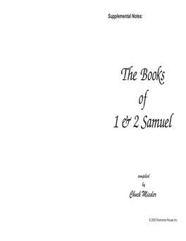 The Books of 1 & 2 Samuel