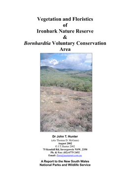Vegetation and Floristics of Ironbark Nature Reserve & Bornhardtia