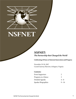 NSFNET: the Partnership That Changed the World