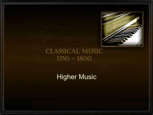Classical Music 1750 - 1800
