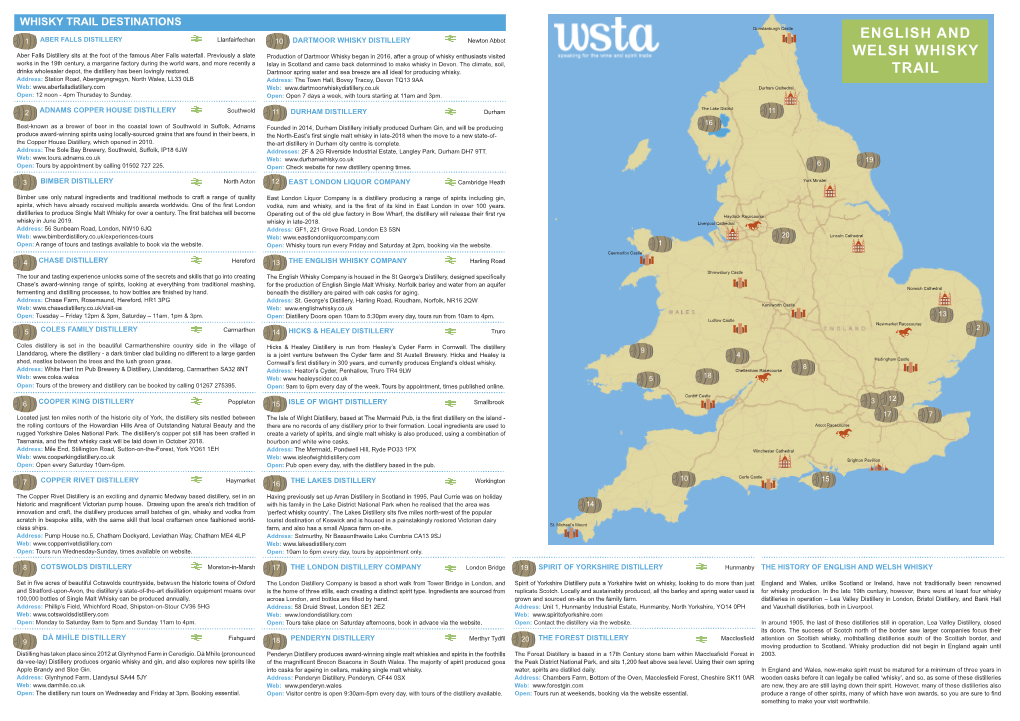 English and Welsh Whisky Trail