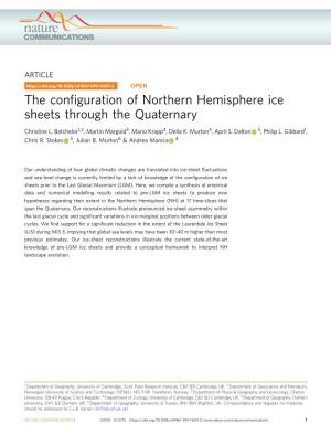 The Configuration of Northern Hemisphere Ice Sheets Through The