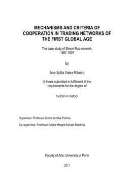 The Case Study of Simon Ruiz Network, 1557-1597