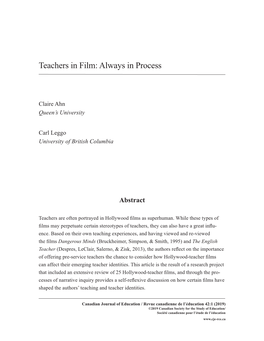 Teachers in Film: Always in Process