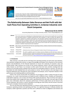 The Relationship Between Sales Revenue and Net Profit with Net