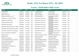 DNA Test Report: DNA - HC-HSF4