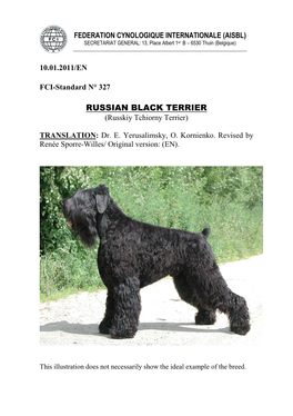 Fci Translated Black Russian Terrier Breed Standard