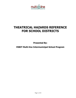 Theatrical Hazards Reference for School Districts