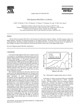 Bulk Quantum Hall Effect in Q-M0401 1