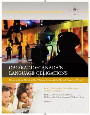 Cbc/Radio-Canada’S Official Languages Obligations
