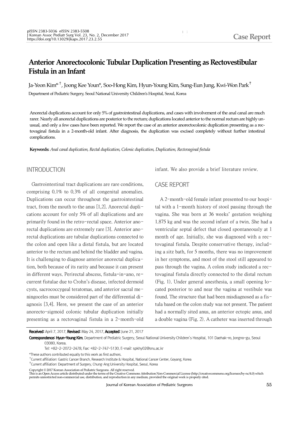 Case Report Anterior Anorectocolonic Tubular Duplication Presenting As