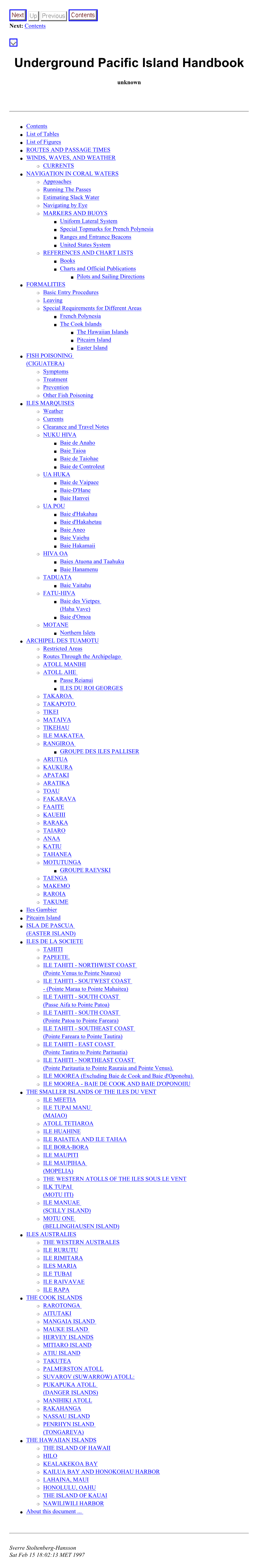 Underground Pacific Island Handbook