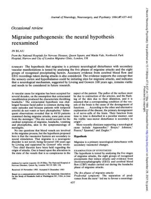 Migraine Pathogenesis