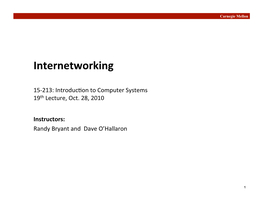 Internetworking