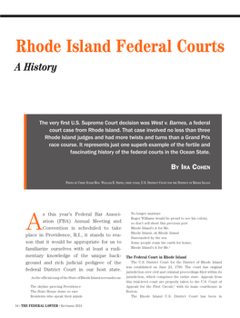 Rhode Island Federal Courts a History