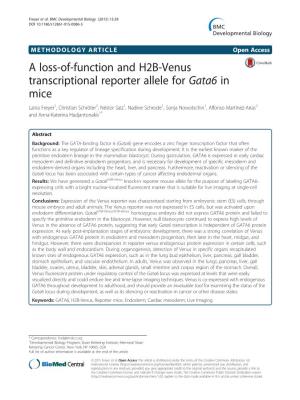 A Loss-Of-Function and H2B-Venus