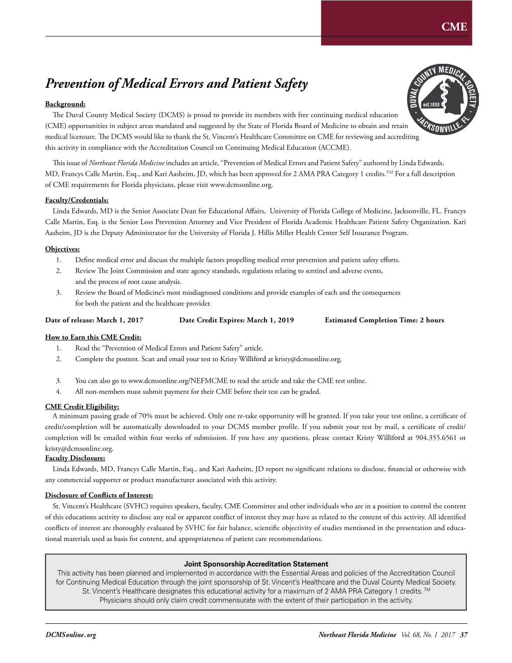 Prevention of Medical Errors and Patient Safety