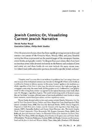 Jewish Comics; Or, Visualizing Current Jewish Narrative