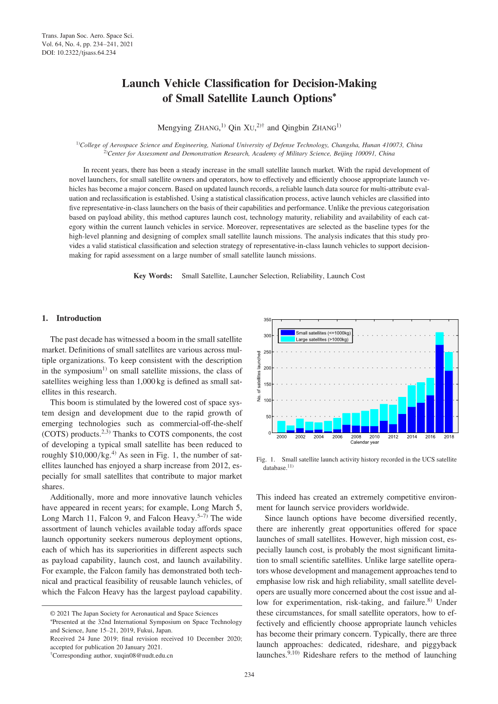 Launch Vehicle Classification for Decision-Making of Small