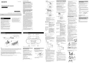 Sony ZSPS50 Boombox CD Player User Manual