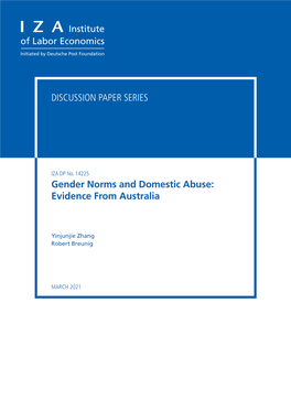 Gender Norms and Domestic Abuse: Evidence from Australia