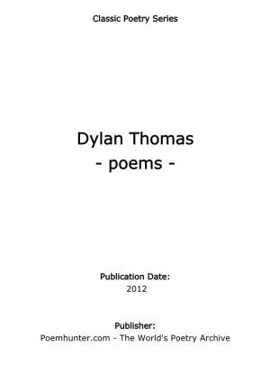Dylan Thomas - Poems