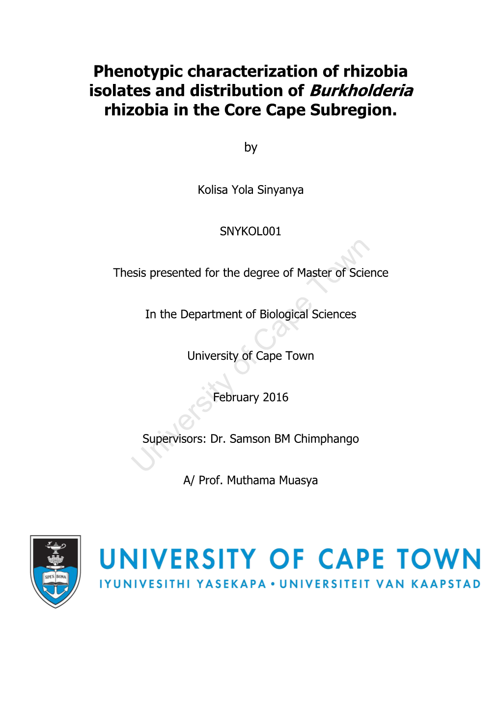 University of Cape Town