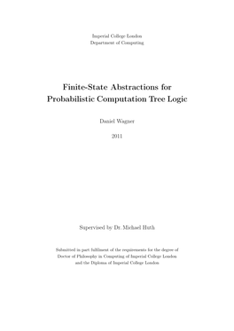 Finite-State Abstractions for Probabilistic Computation Tree Logic