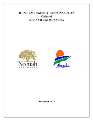 JOINT EMERGENCY RESPONSE PLAN Cities of NEENAH and MENASHA