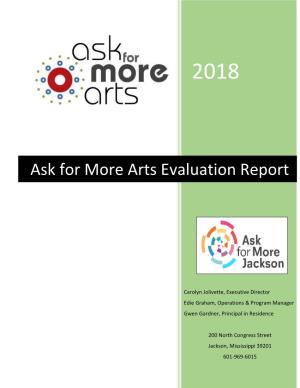 Ask for More Arts Evaluation Report