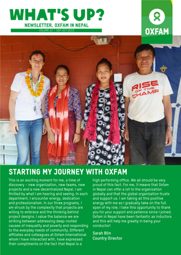 WHAT's UP? Newsletter, Oxfam in Nepal VOLUME 22 | SEP-OCT 2019