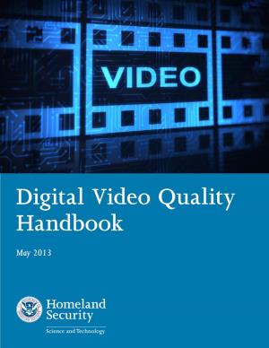 Digital Video Quality Handbook (May 2013