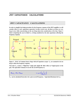 JFET Amp Capacitance Calculations-V03.Nb Prof