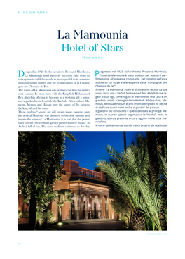La Mamounia Hotel of Stars L’Hotel Delle Star