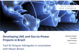 Developing LNG and Gas-To-Power Projects in Brazil
