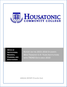 Report on the 2015-2016 Students Who Transfer to 4