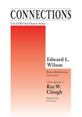 EERI Oral History Series, Vol. 24, Edward L. Wilson