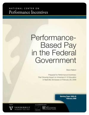 Performance-Based Pay in the Federal Government