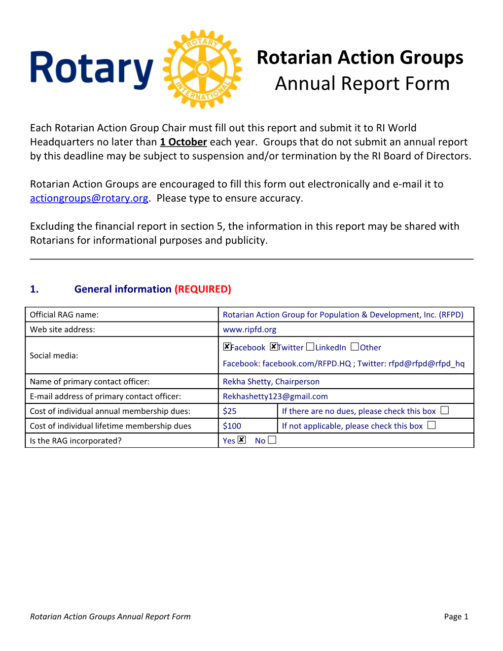 DRAFT Rotary Fellowships Annual Report Form s1