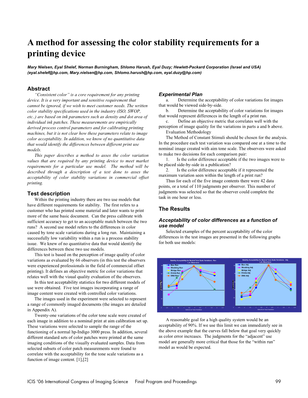 A Method for Assessing the Color Stability Requirements for a Printing Device