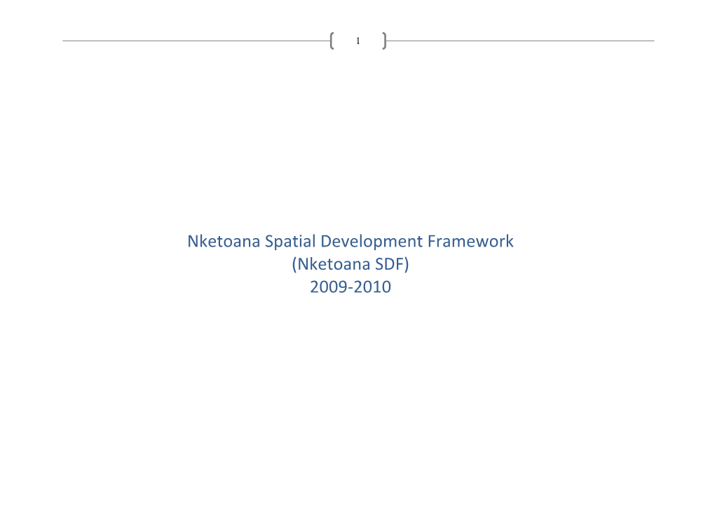 2009 2010 Spatial Development Framework